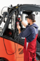 DELTAsmart FFZ und Drucker am Stapler