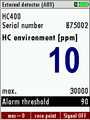 Screenshot HC measurement